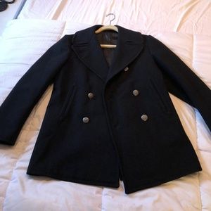 US Navy Peacoat 100% Melton Wool - Anchor Buttons